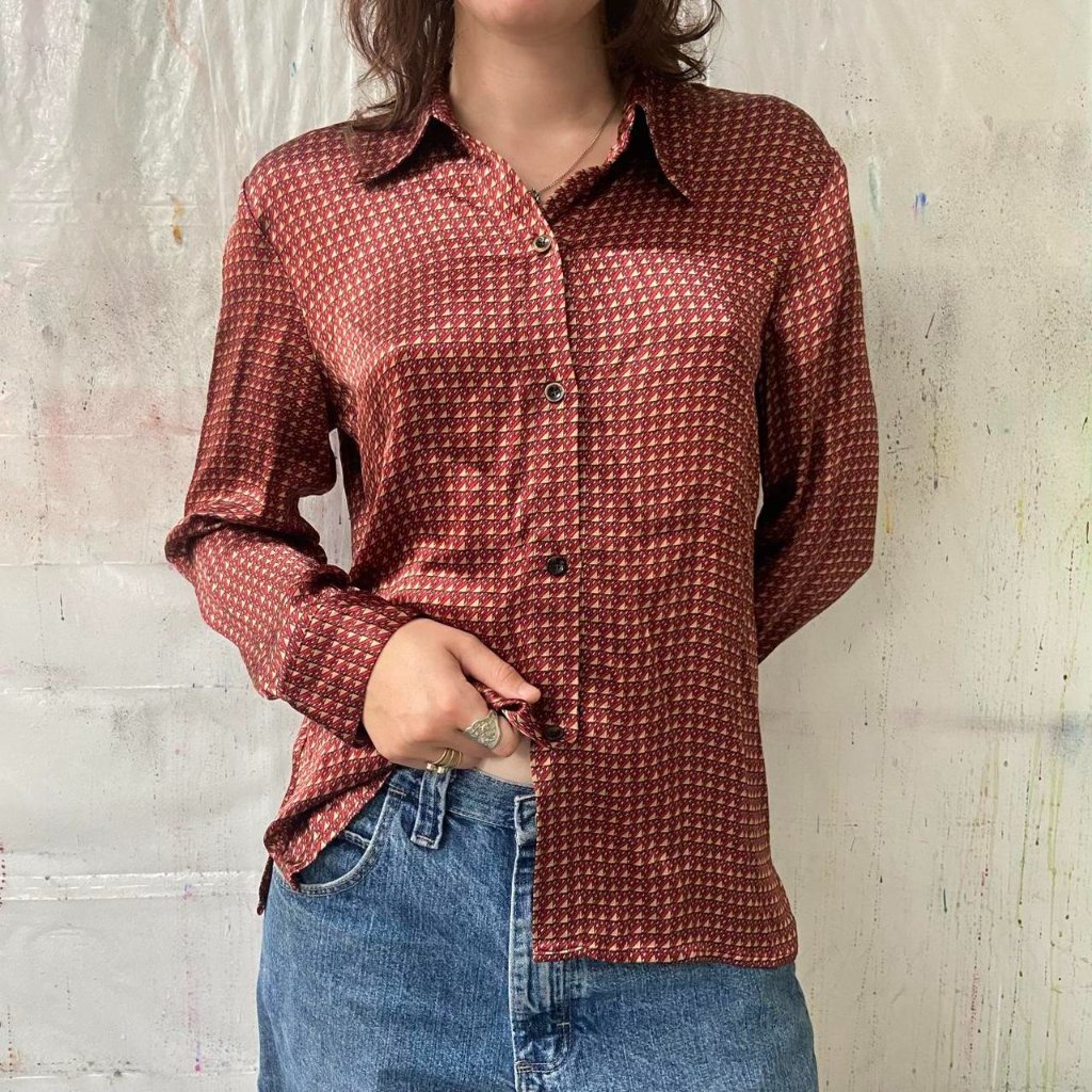Vintage 1980s Rayon Blouse